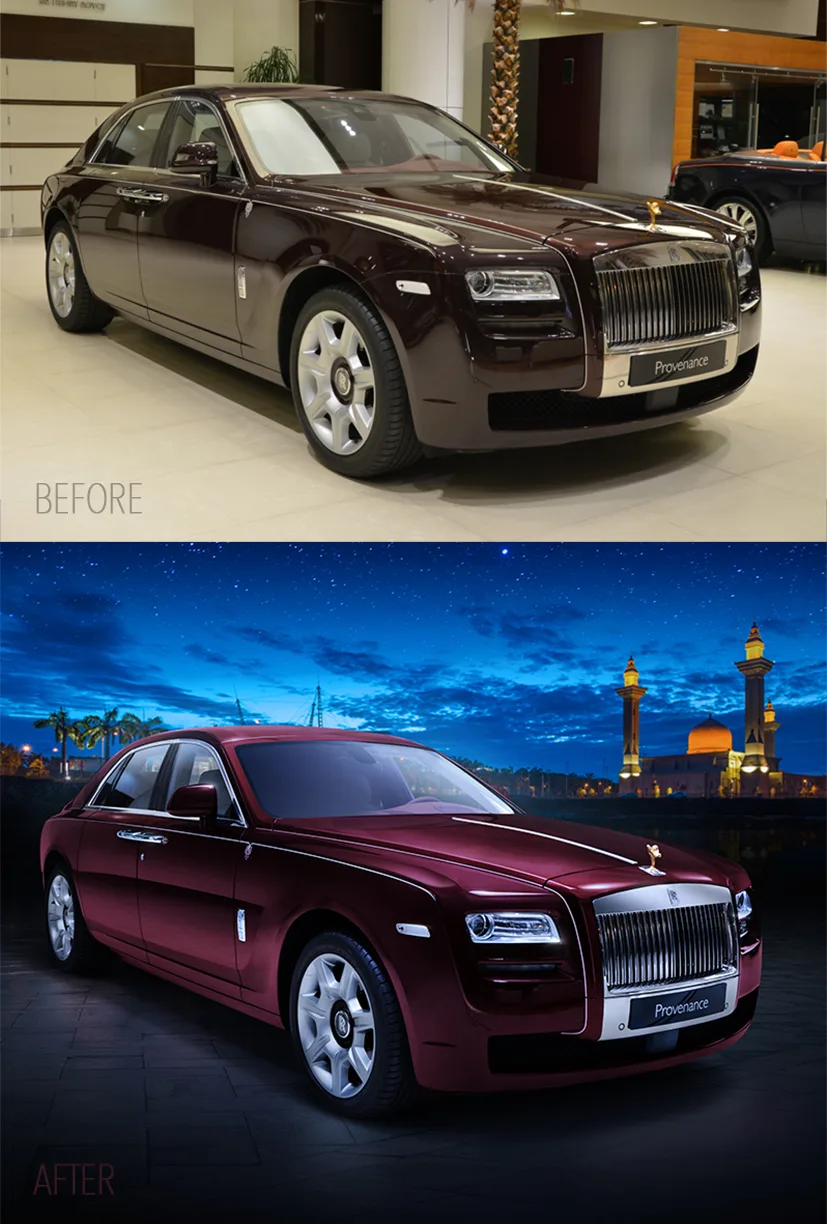 Rolls-Royce automotive retouching by Ahmed Kunhamed, image 2 of 3